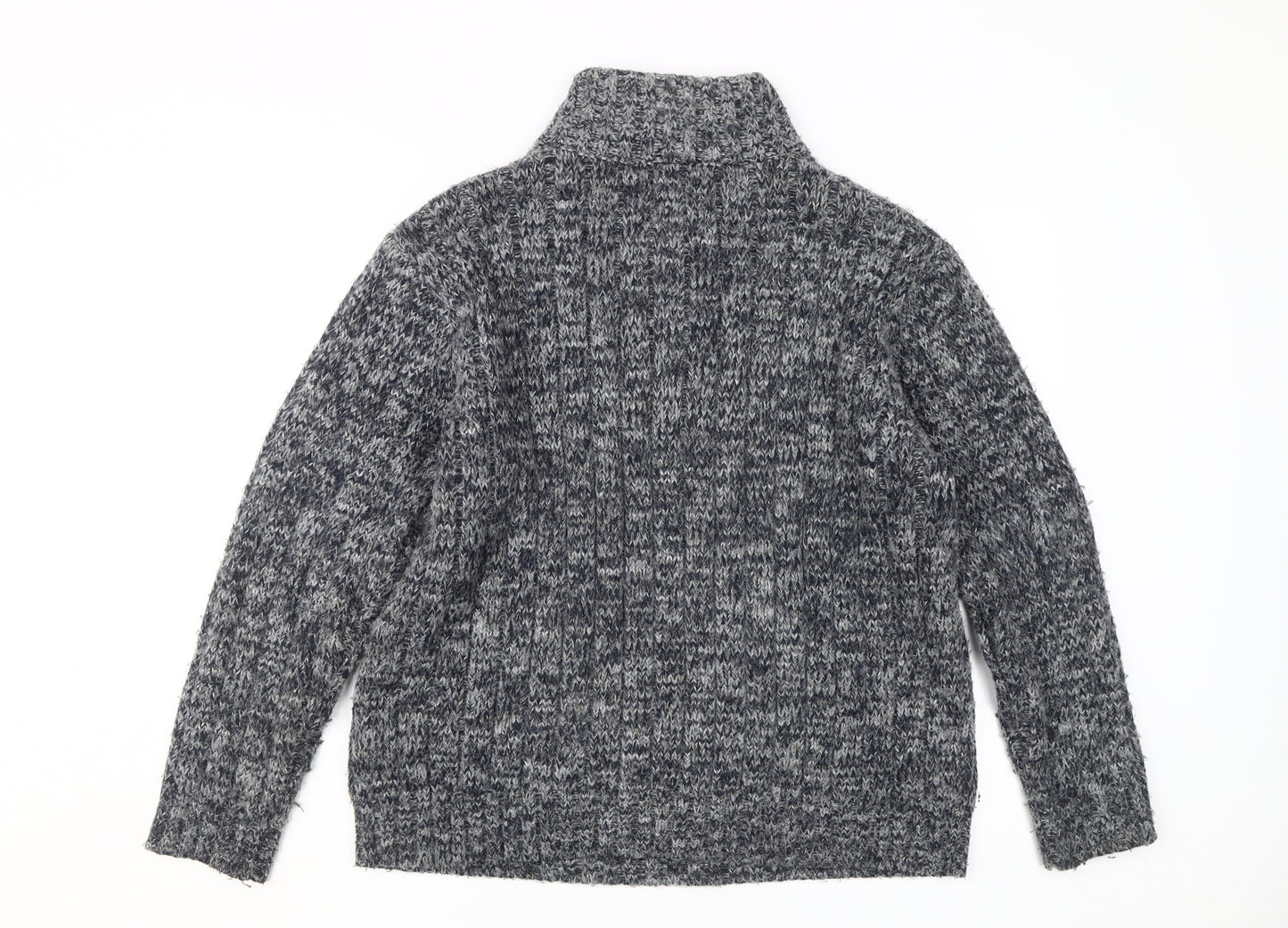 Marks and Spencer Unisex Blue Full Zip Jumper M