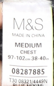 Marks and Spencer Unisex Blue Full Zip Jumper M