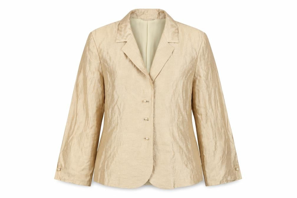 Caractère Women's Beige Blazer Size 12, Business Style