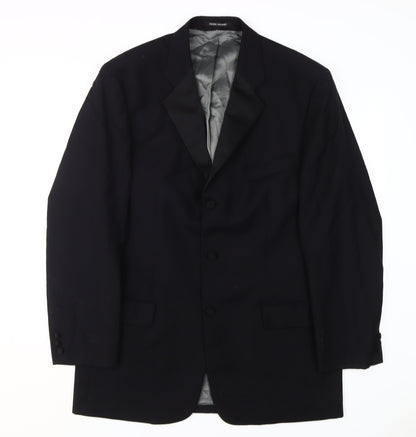 Pierre Balmain Men's Black Blazer Jacket, Size 42 Long