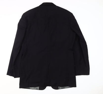 Pierre Balmain Men's Black Blazer Jacket, Size 42 Long