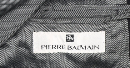 Pierre Balmain Men's Black Blazer Jacket, Size 42 Long