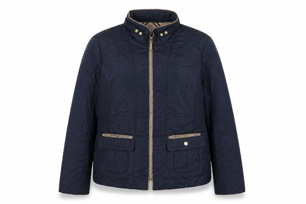 Gerry Weber Women's Blue Quilted Jacket Size 16 Casual