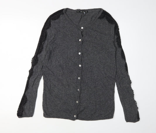 Zara Knit Women's Grey Cardigan Size 12