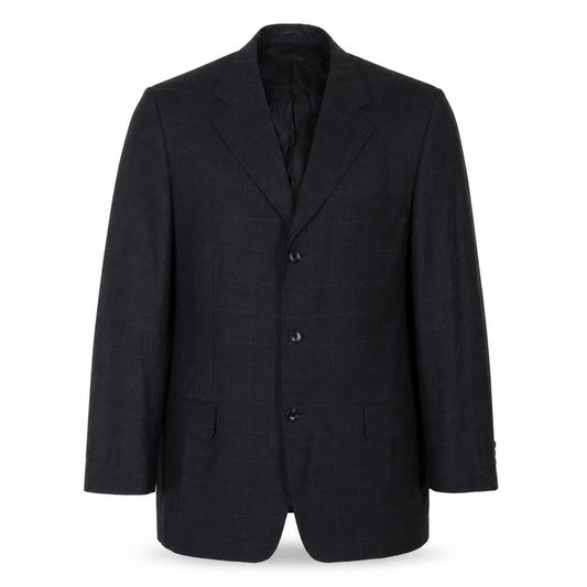 Milan Collection Men's Black Check Blazer Size 46R