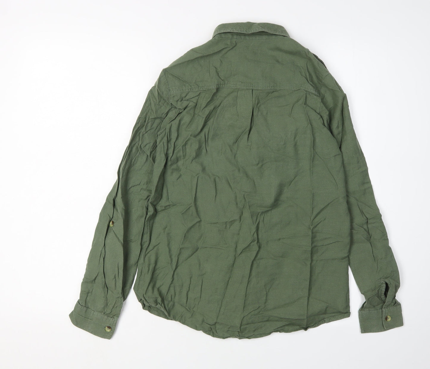 Select Women's Green Button-Up Shirt UK 6 - Casual Style