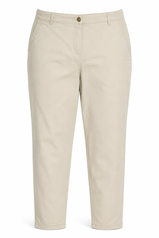 Peacocks Women Beige Khakis Jeans Size 18 Regular Fit