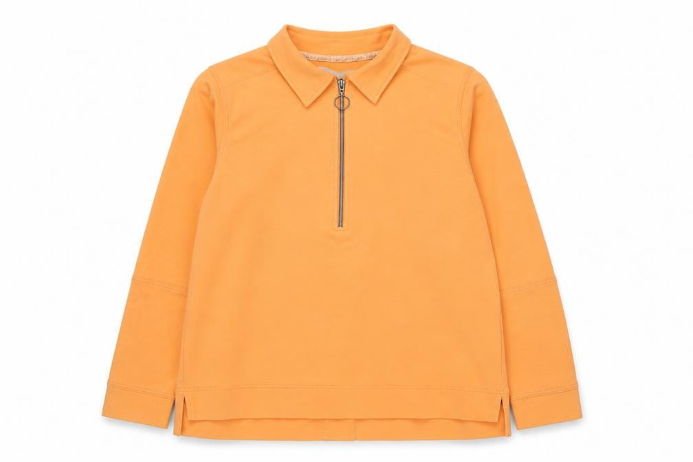 Bianca Women's Orange Collared 1/2 Zip Sweatshirt Size 16
