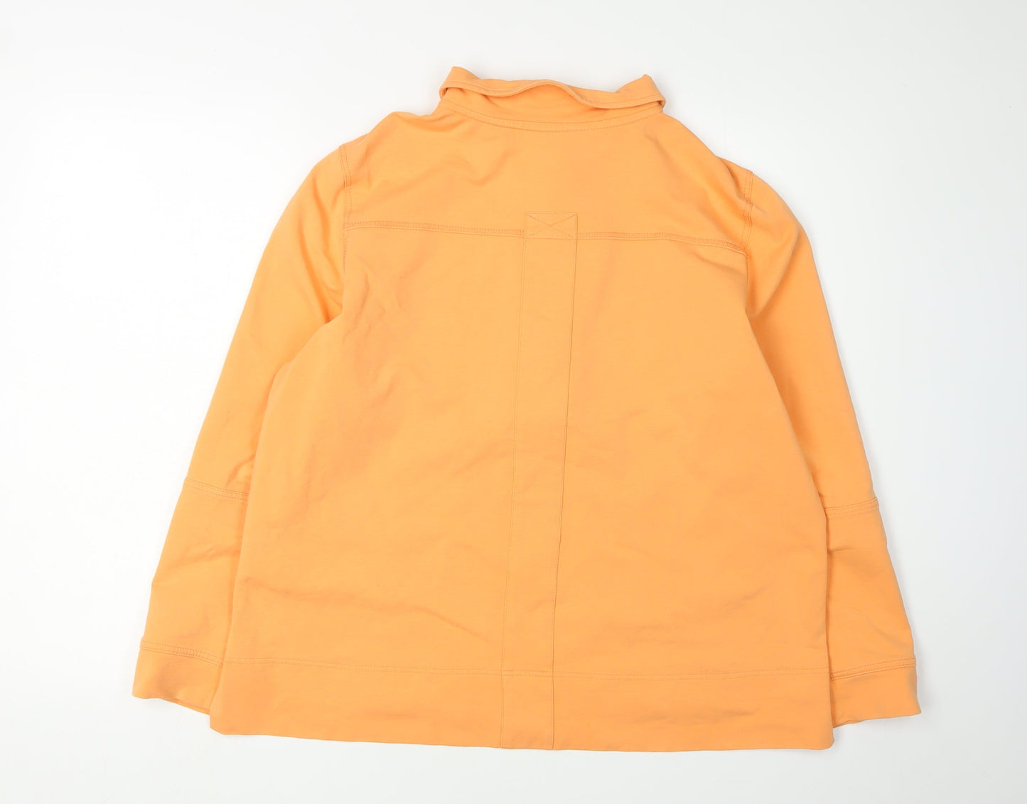 Bianca Women's Orange Collared 1/2 Zip Sweatshirt Size 16