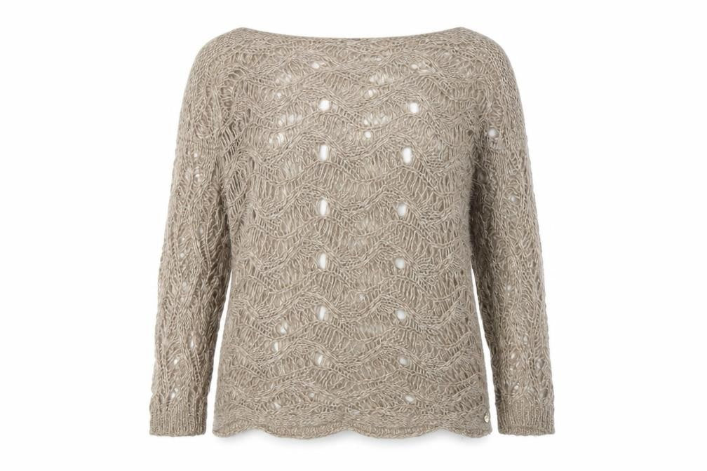 Kocca Beige Open-Knit Pullover Jumper M Women