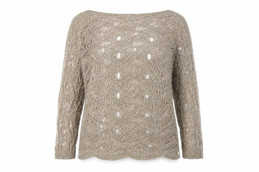Kocca Beige Open-Knit Pullover Jumper M Women