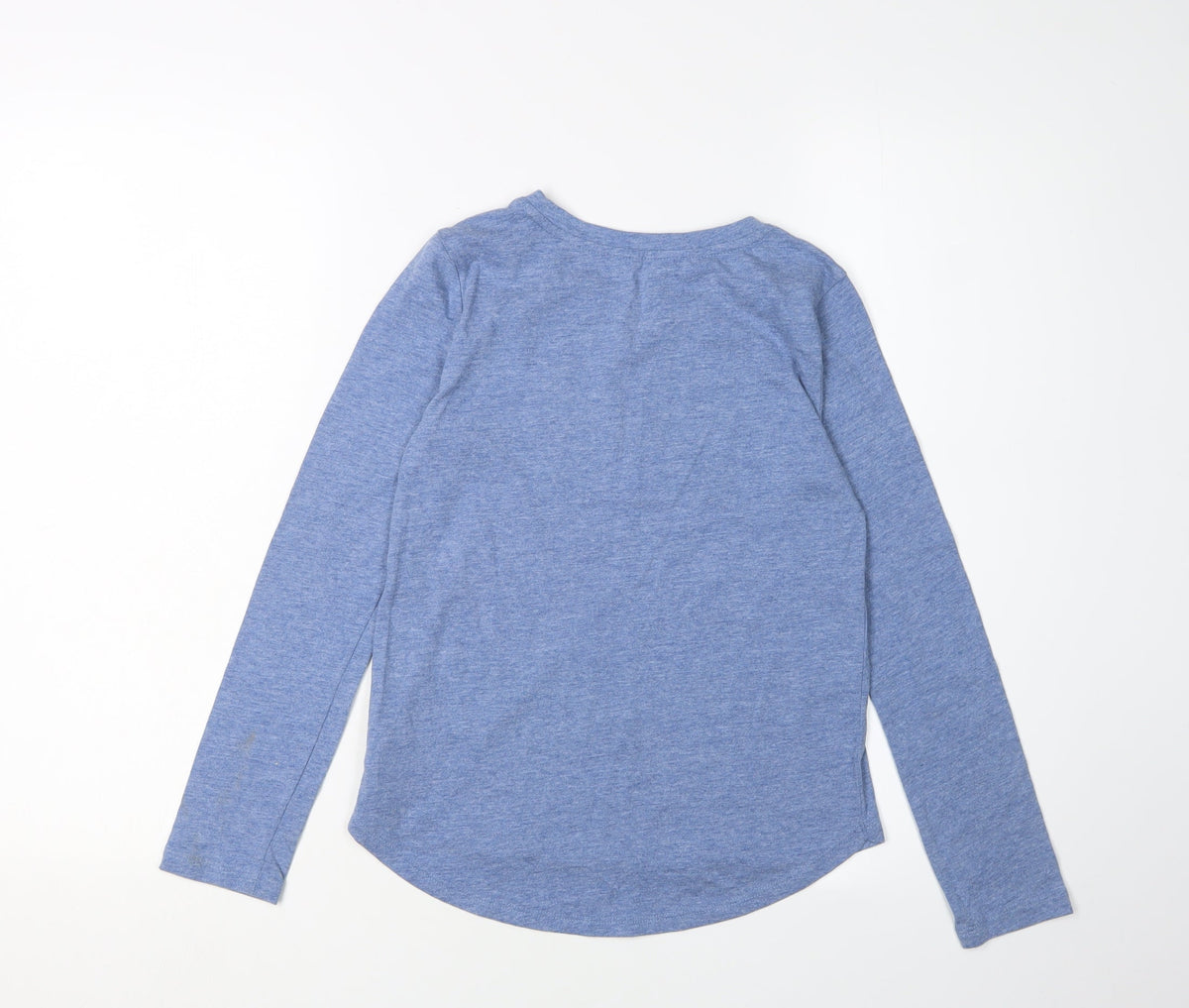 Back view of Gap girls’ blue sequin logo long sleeve t-shirt, size L