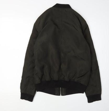 New Look Women’s Green Bomber Jacket, Size 10