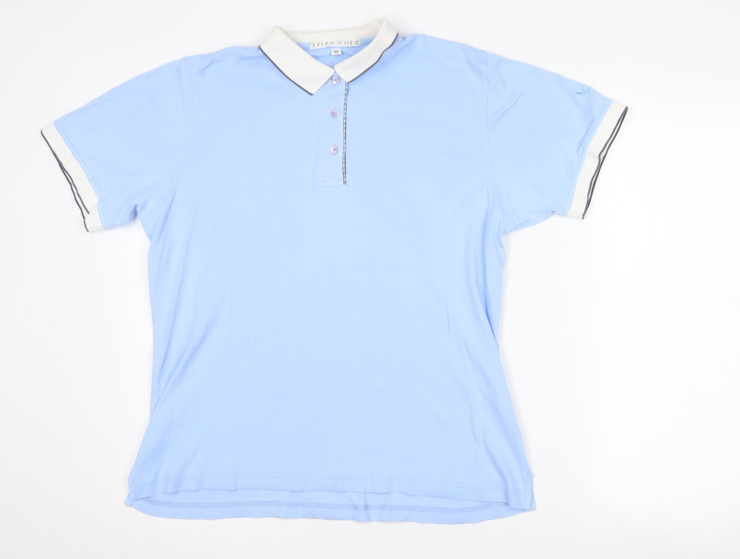 Lyle & Scott Men's Blue Polo Shirt M Cotton