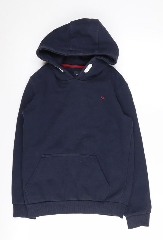 Farah Boys Blue Pullover Hoodie, 12-13 Years, Casual Wear