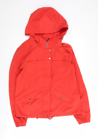 Additional front view of Jacqueline de Yong Women's Red Anorak Jacket S