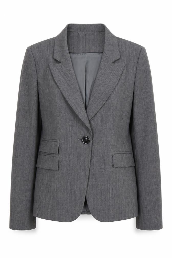 TM Lewin Women's Grey Blazer - Size 12 Regular Fit