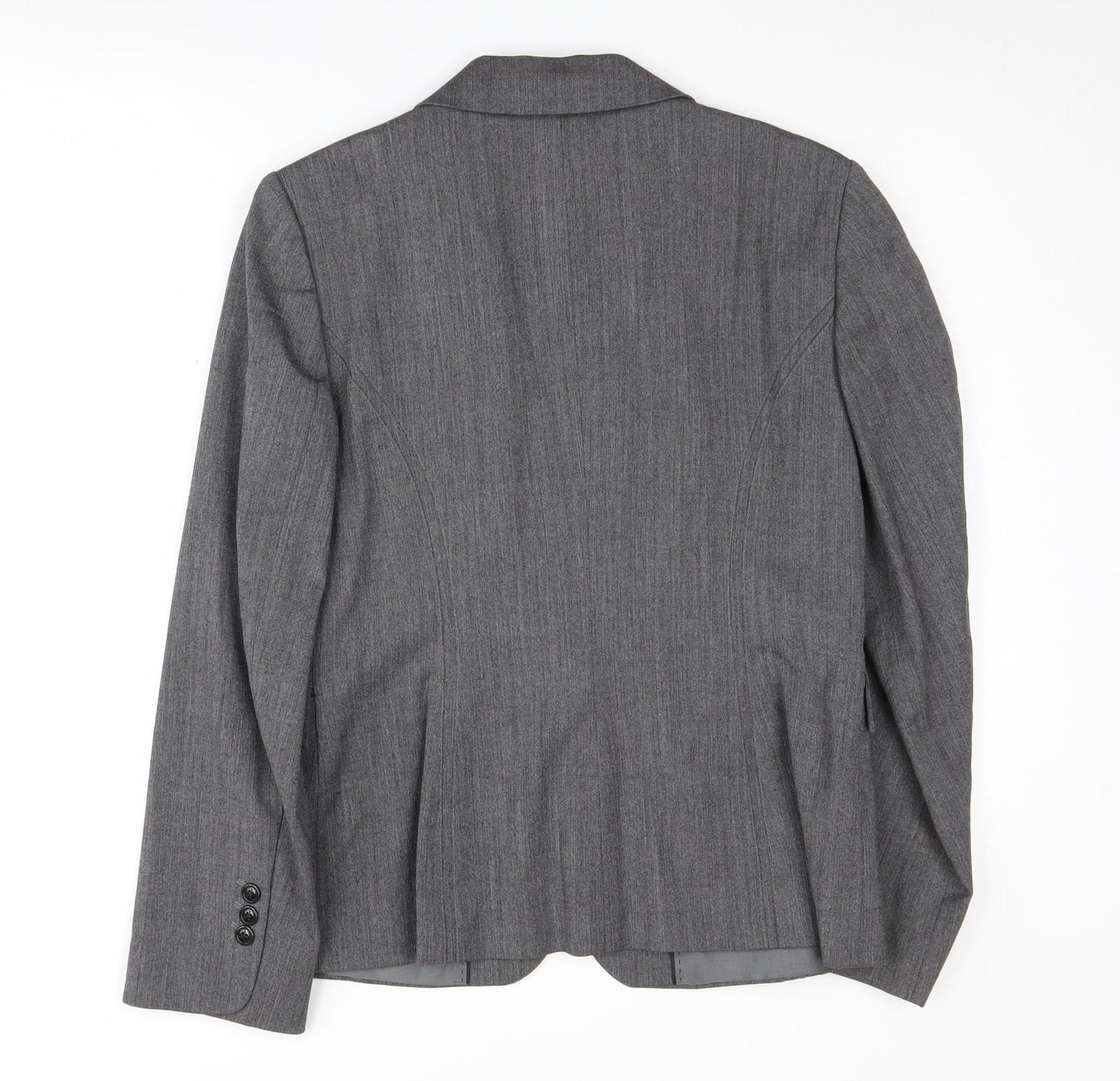 TM Lewin Women's Grey Blazer - Size 12 Regular Fit