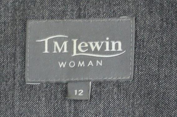 TM Lewin Women's Grey Blazer - Size 12 Regular Fit