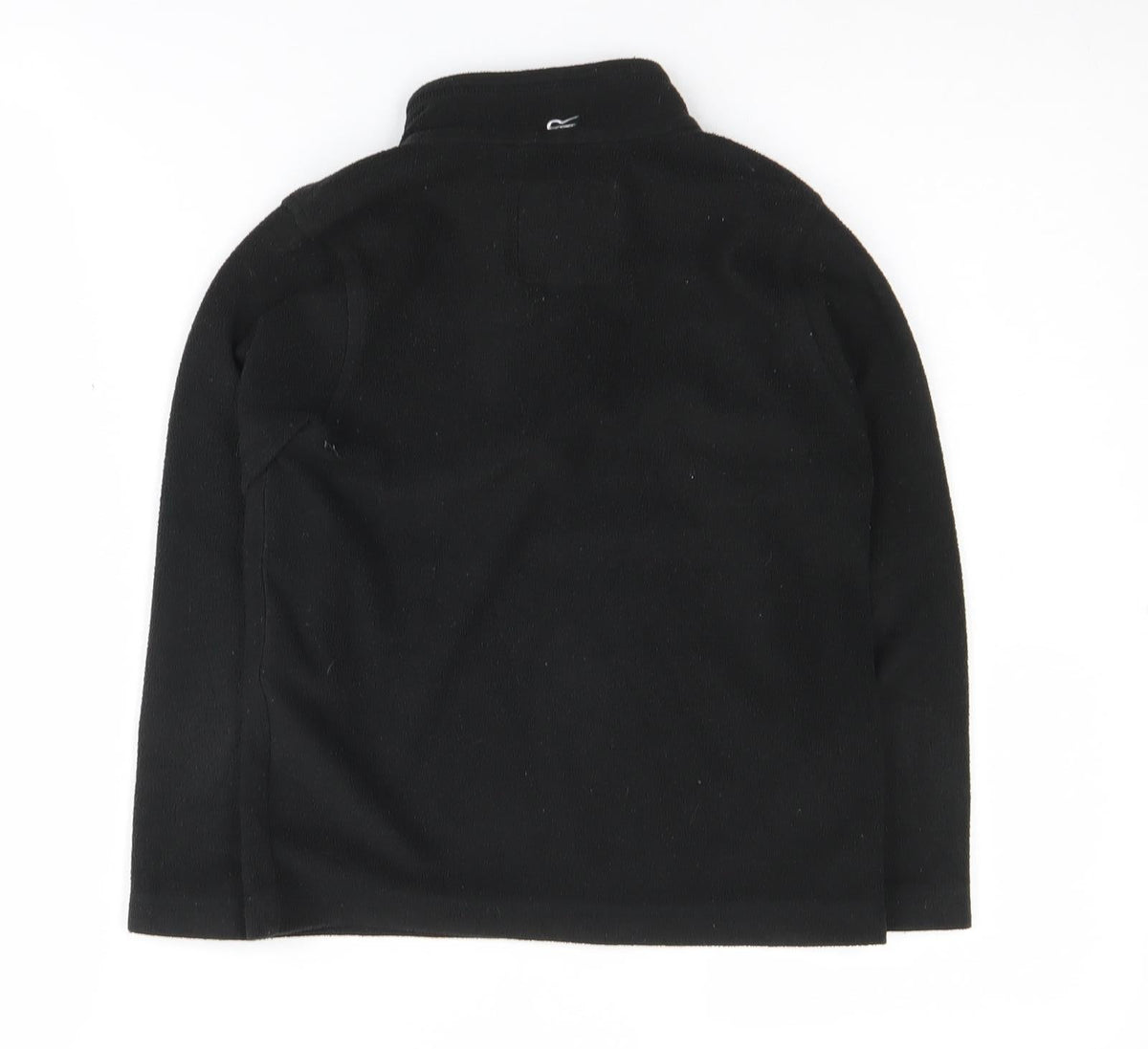 Back view of Regatta boys’ black fleece 1/4 zip sweatshirt 7-8y outdoor