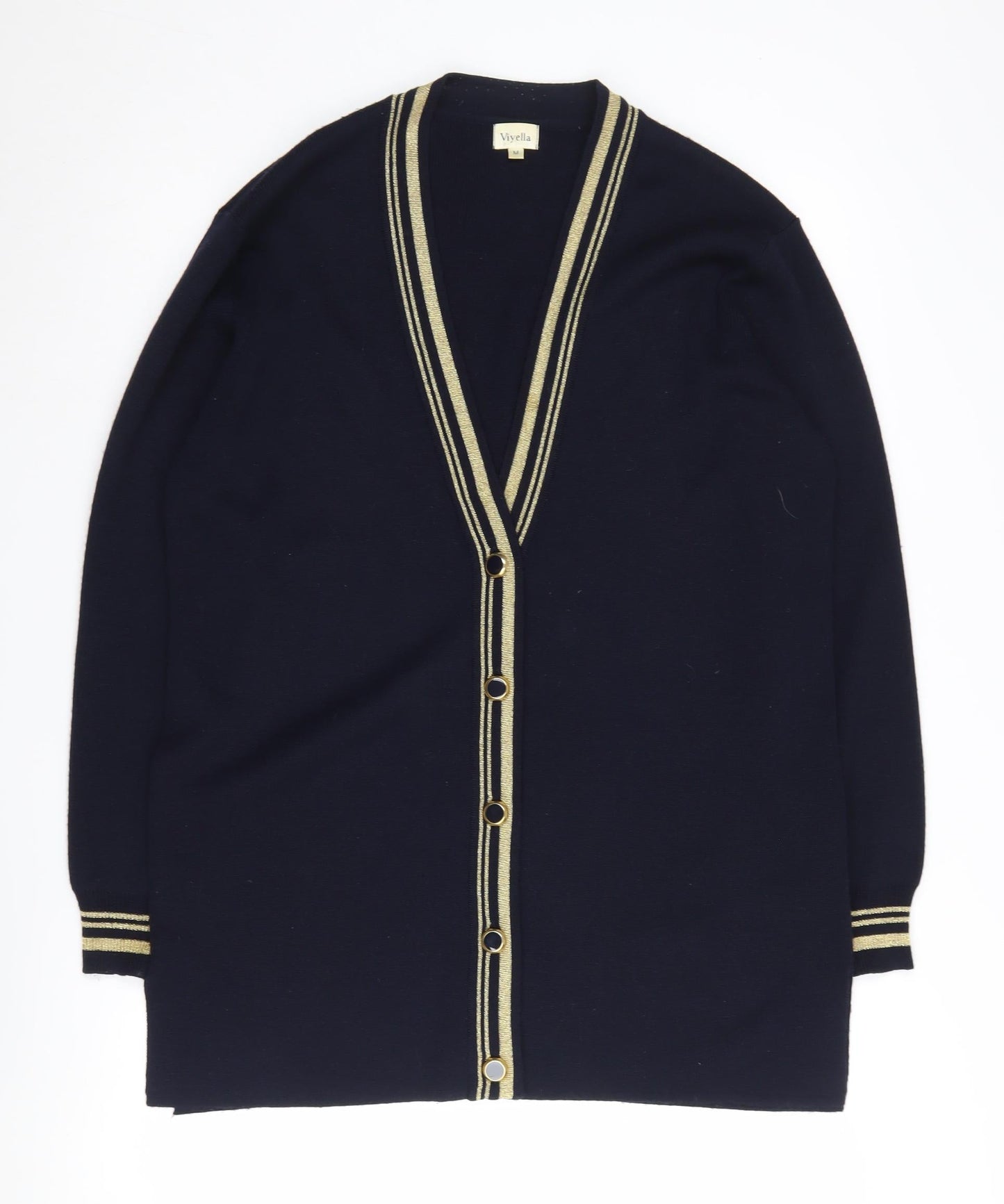 Viyella Women's Black V-Neck Cardigan, Medium