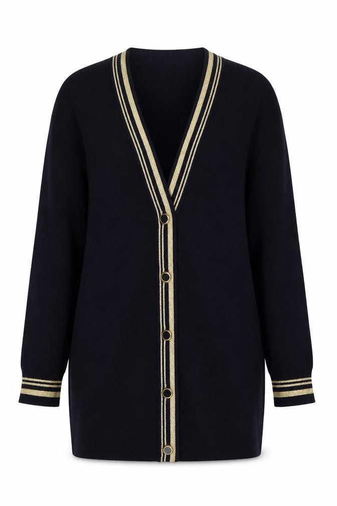 Viyella Women's Black V-Neck Cardigan, Medium