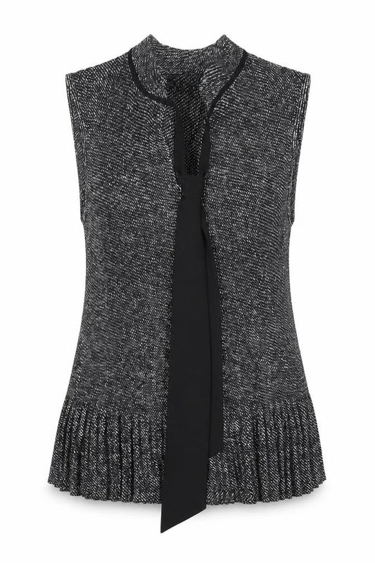 DKNY Women's Sleeveless Black Tunic Blouse - Size 6