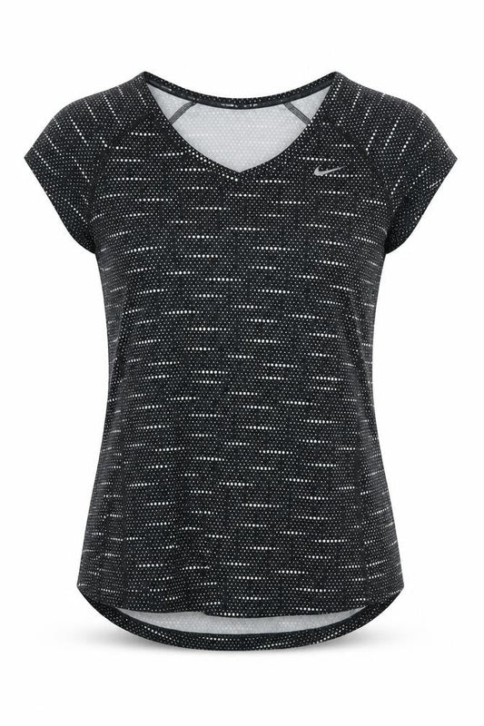Nike Women's Black Polka Dot Running T-Shirt Size S