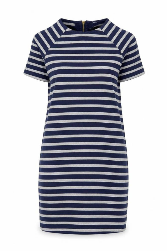 FatFace Women's Navy Striped Shift Dress UK 10