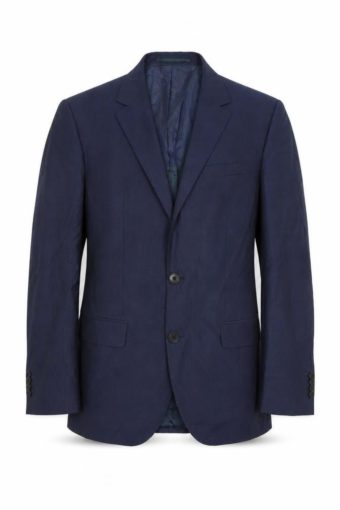 Hugo Boss Mens Blue Wool Silk Blazer, Size 38R, Formal