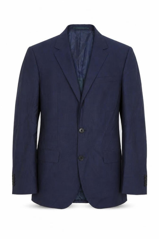 Hugo Boss Mens Blue Wool Silk Blazer, Size 38R, Formal