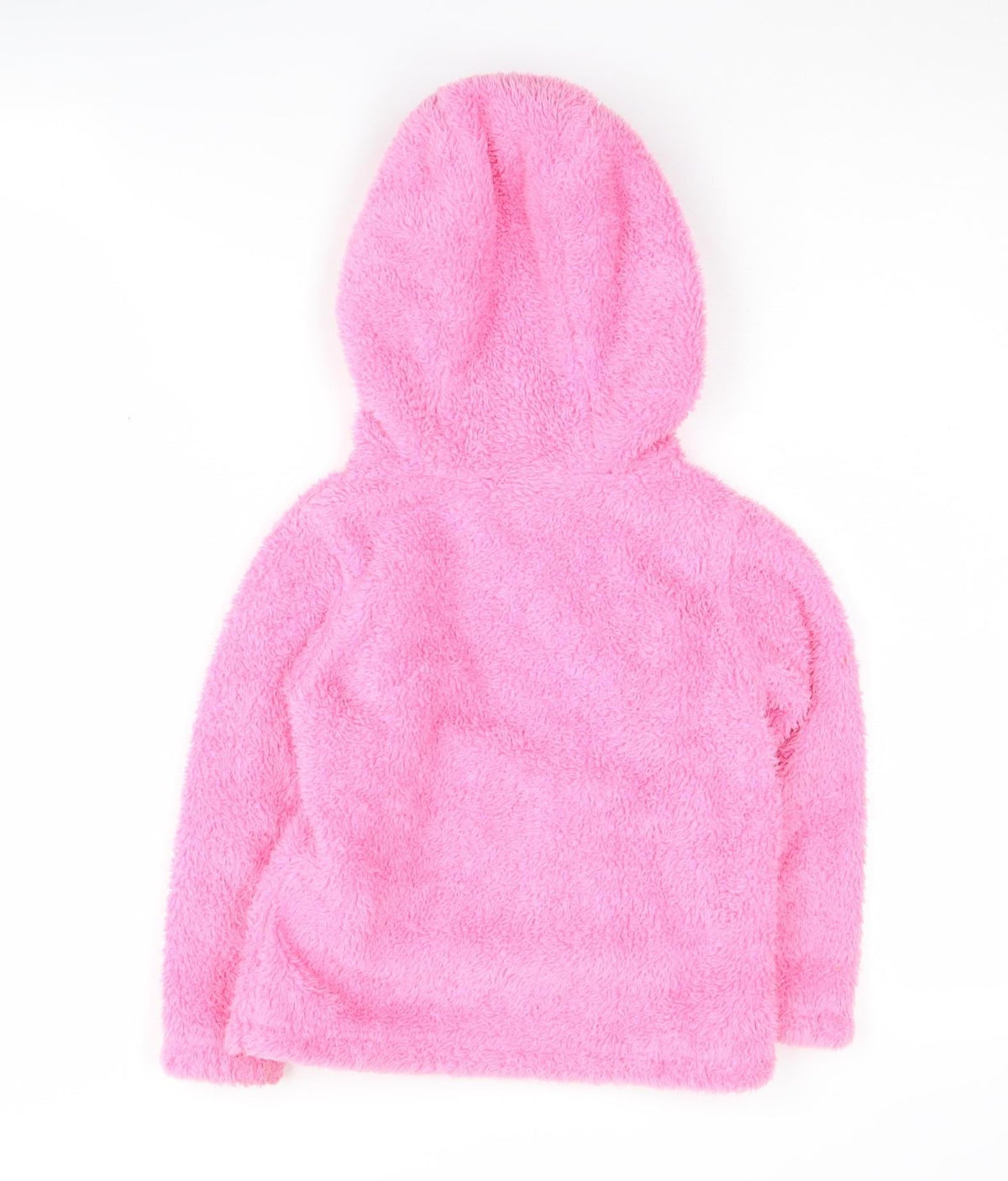 Back view of Dare 2b girls’ pink fleece pullover hoodie - 9-10 years