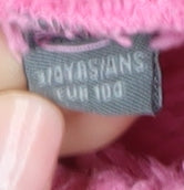 Brand and care label for Dare 2b girls’ pink fleece pullover hoodie - 9-10 years