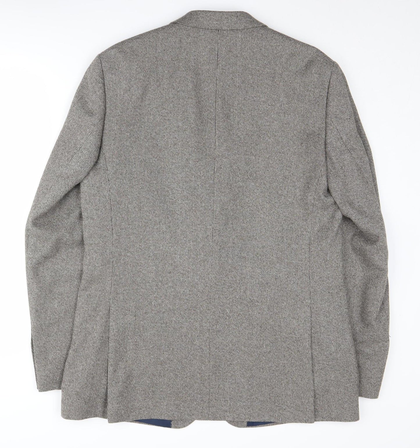 Marks and Spencer Men's Grey 42L Herringbone Blazer