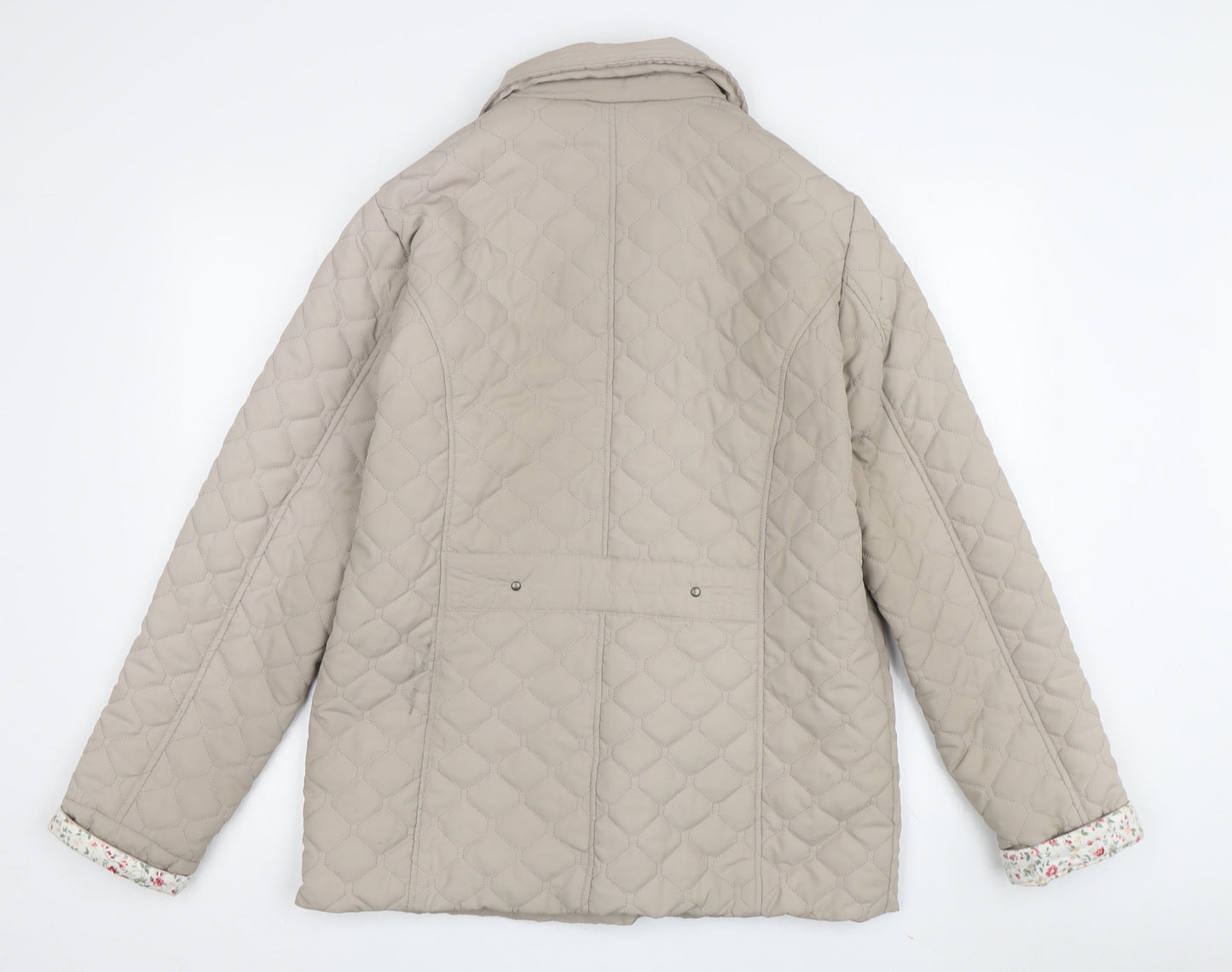 Jane Austin Women's Beige Quilted Jacket Size 12