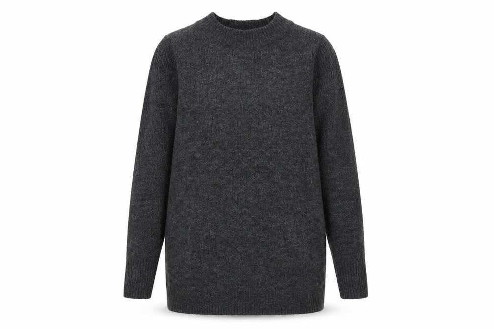 JDY Women's Black Crew Neck Pullover Jumper, S, Wool Blend
