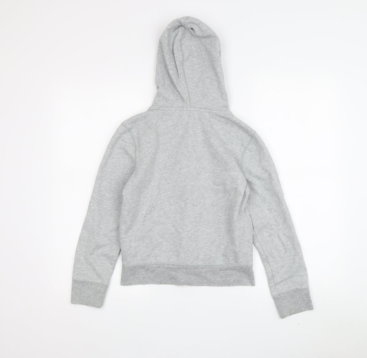 Back view of Gap girls’ grey full zip hoodie 10-11 years embroidered