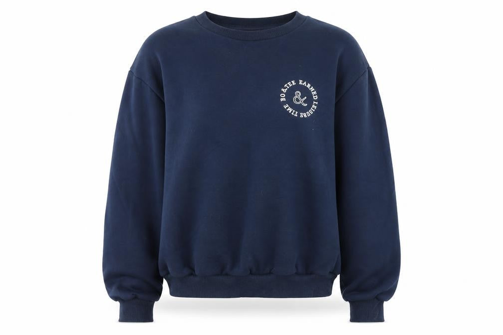 Bo+Tee Women's Blue XS Pullover Sweatshirt