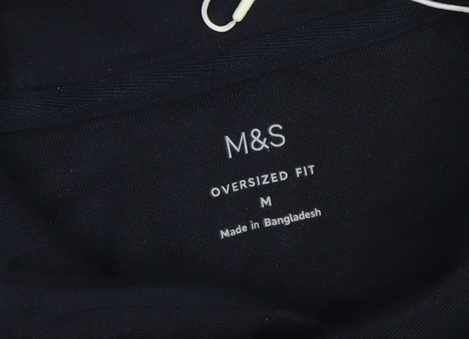 Marks and Spencer Men's Black M Hoodie Pullover Fleece