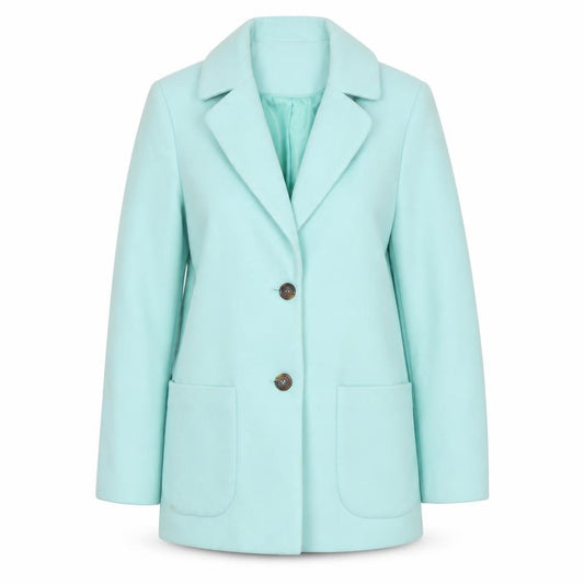 ASOS Women's Blue Coat Size 12 with Button Accents