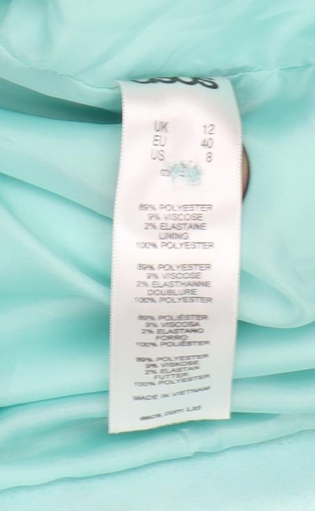 ASOS Women's Blue Coat Size 12 with Button Accents