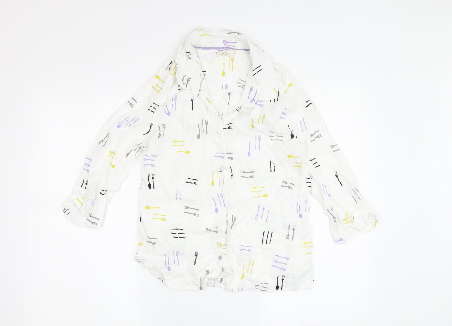 Women's White White Stuff Viscose Long Sleeve Blouse, Size 12