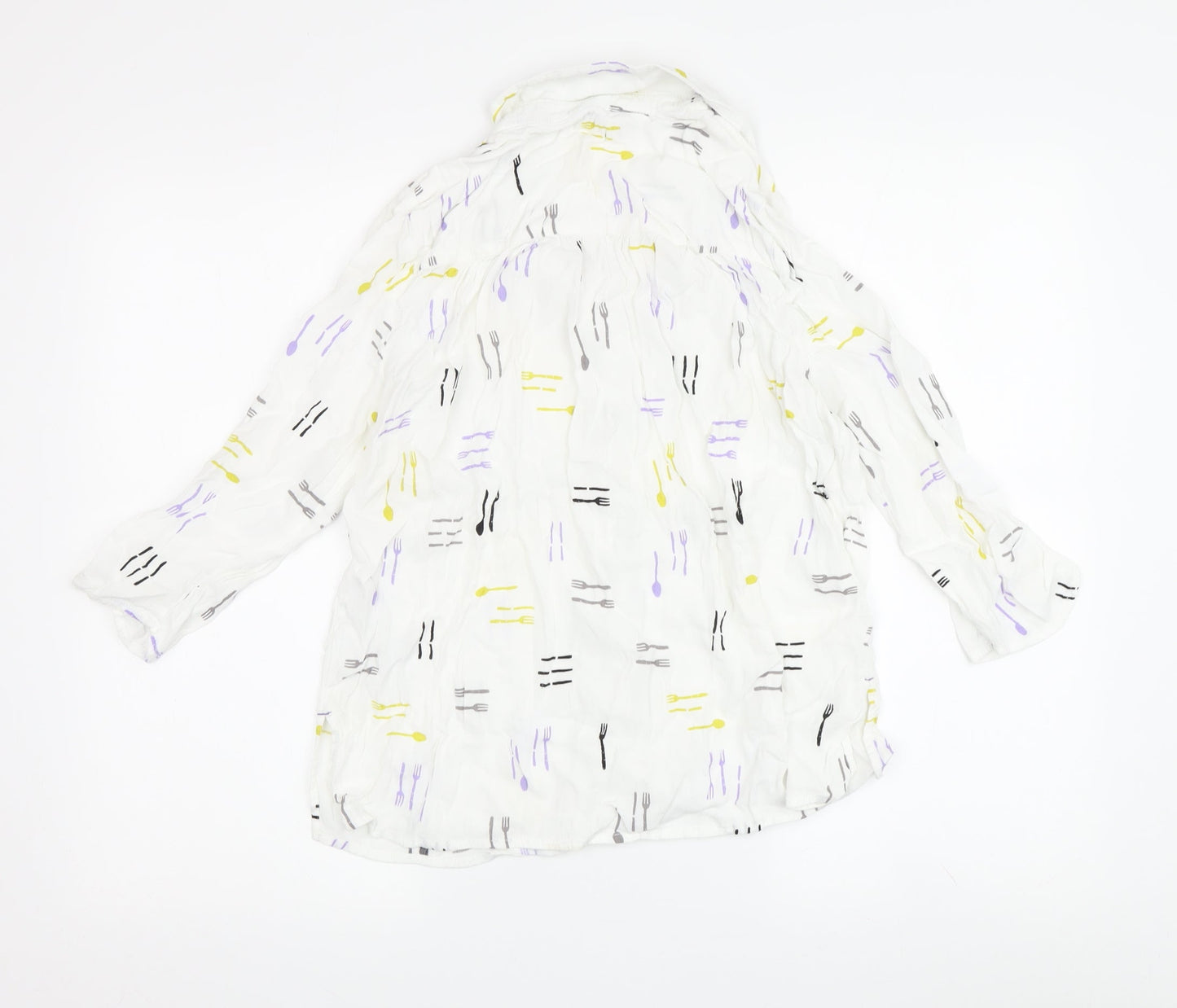 Women's White White Stuff Viscose Long Sleeve Blouse, Size 12