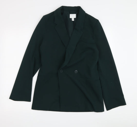H&M Women's Green Blazer XS - Professional & Stylish