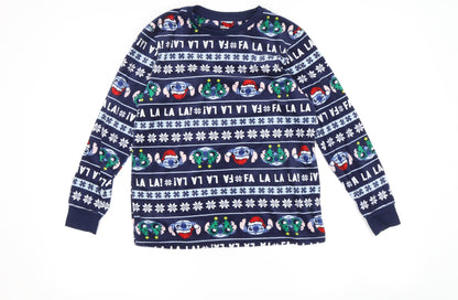 Preloved Disney Boys Stitch Long Sleeve Pyjama Top 9-10 Years - Front