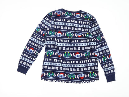 Preloved Disney Boys Stitch Long Sleeve Pyjama Top 9-10 Years - Back