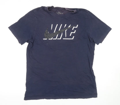 Nike Men's Blue Medium Logo T-Shirt