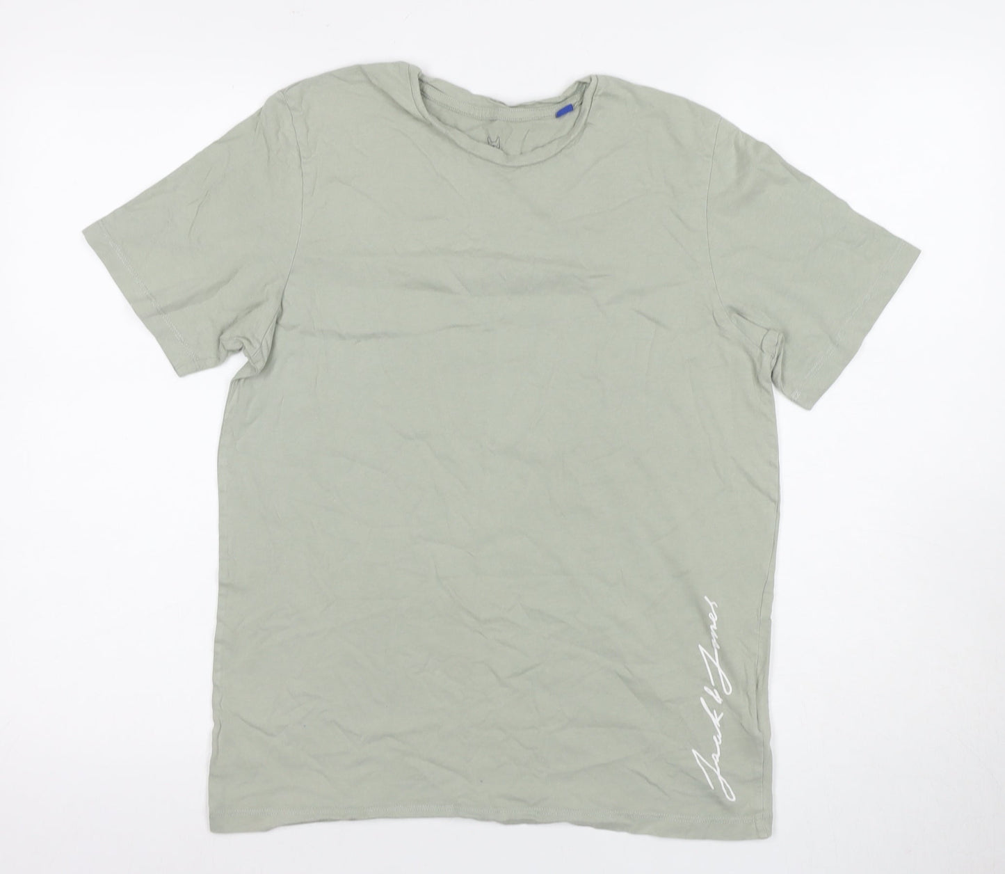 Jack & Jones Boys Green Cotton Basic T-Shirt 16Y