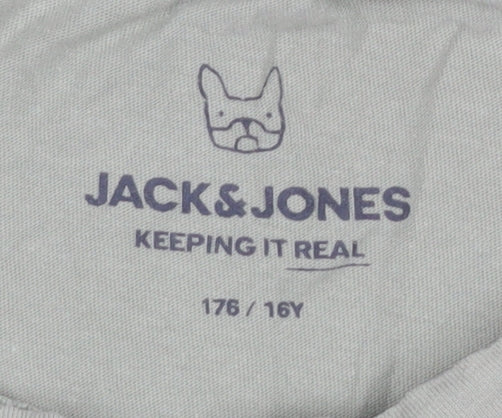 Jack & Jones Boys Green Cotton Basic T-Shirt 16Y