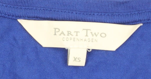 Part Two Women's Blue XS Basic T-Shirt Scoop Neck